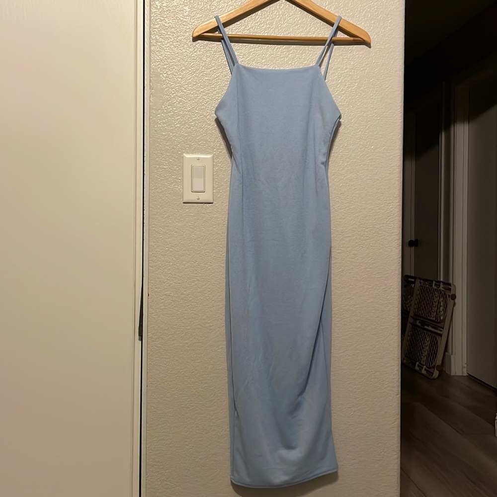 Pretty Little Thing Powder Blue Bodycon dress